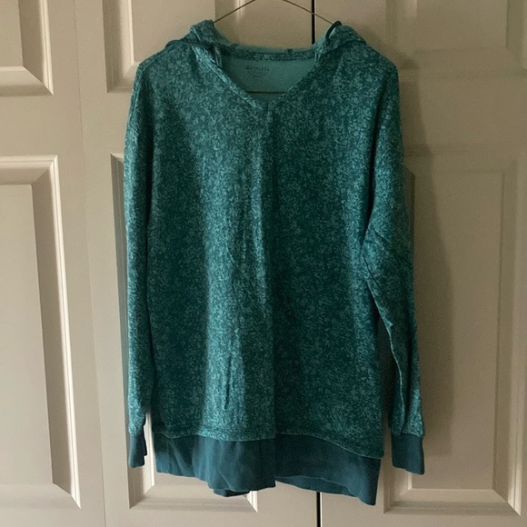 Athleta Tops - Athleta sundown alliance women’s sm hoodie aqua outdoors hiking biking